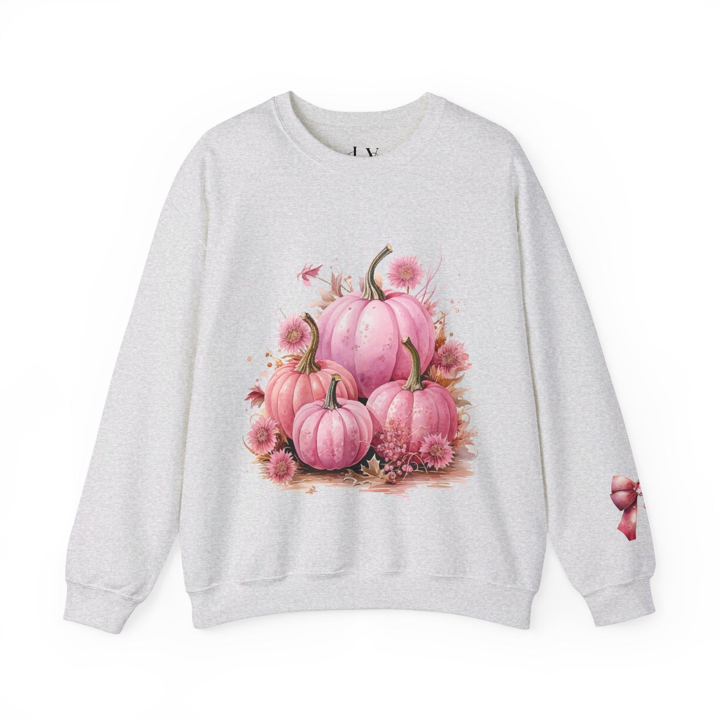 Pink Floral Pumpkin Crewneck Sweatshirt