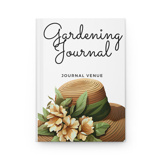 Floral Hat Gardening Journal - Garden Diary - JOURNAL VENUE