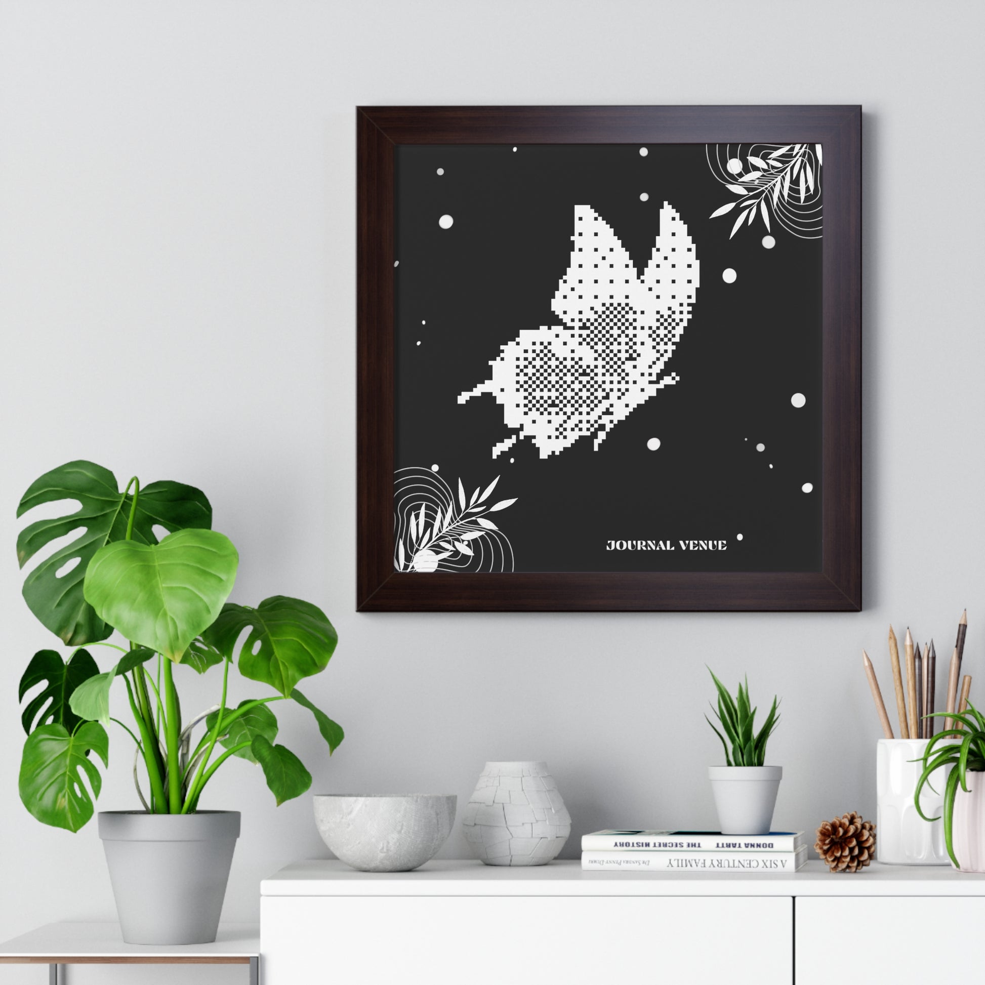  Whimsical Glittery Butterfly Frame Wall Art  Poster - JOURNAL VENUE