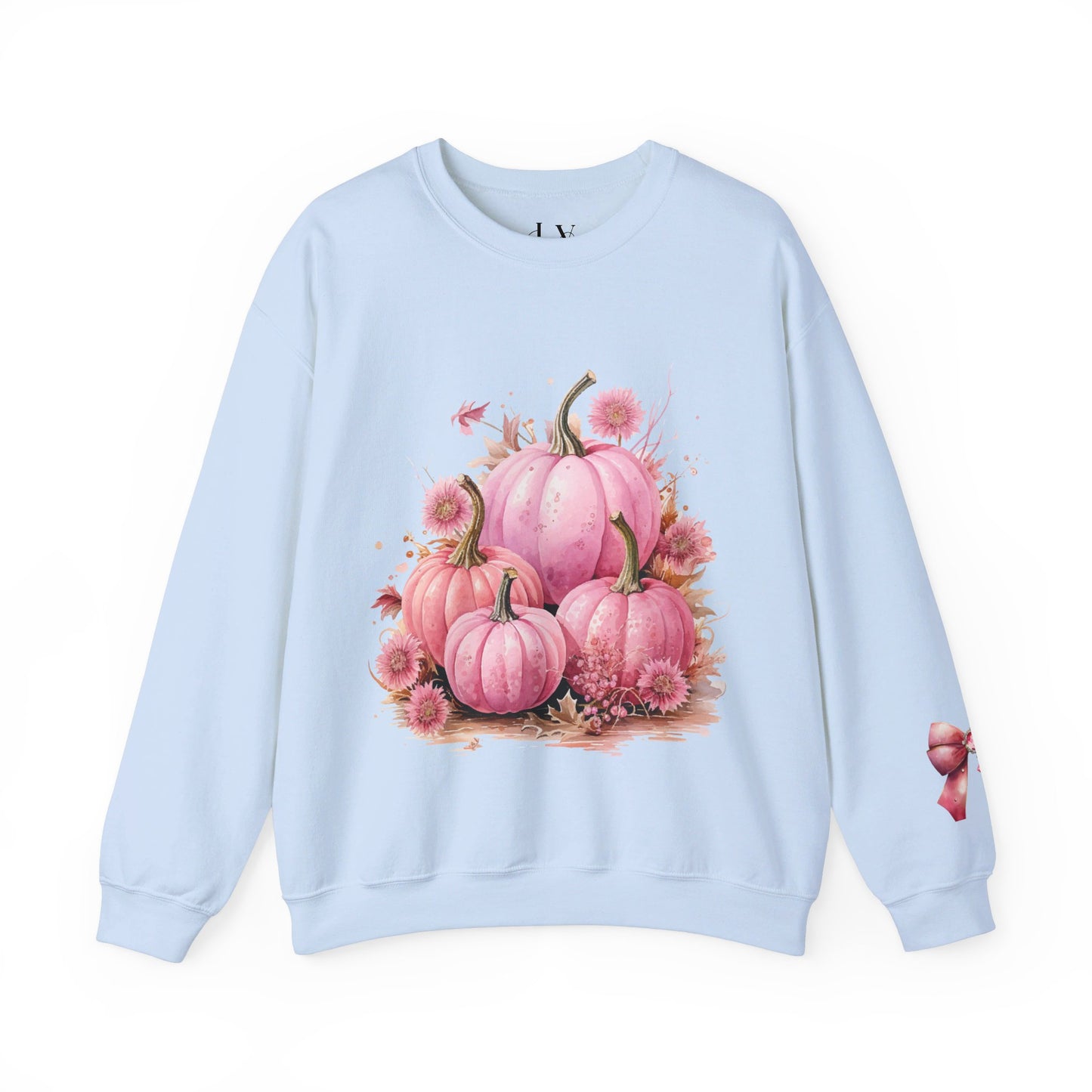 Pink Floral Pumpkin Crewneck Sweatshirt