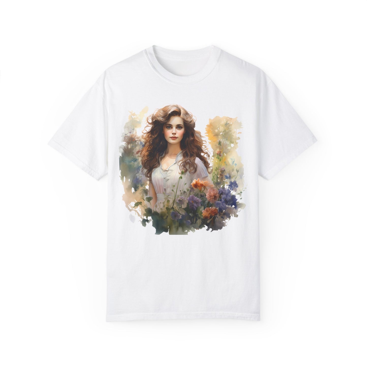 Wild Flower Vintage Girl   T-shirt - JOURNAL VENUE