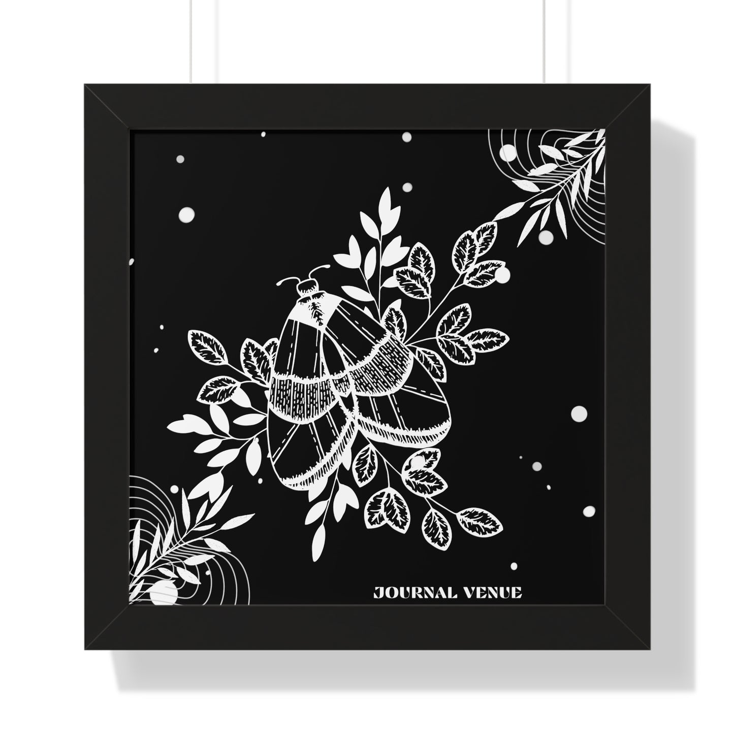 Flower Butterfly Framed Vertical Wall Art  Poster - JOURNAL VENUE