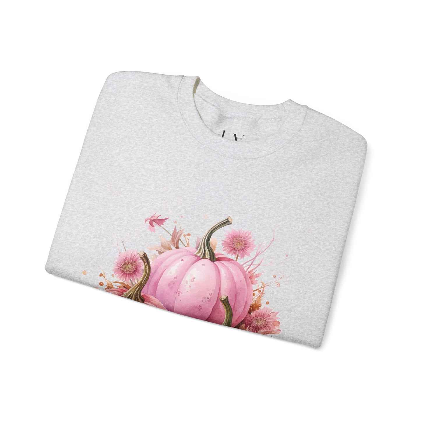 Pink Floral Pumpkin Crewneck Sweatshirt