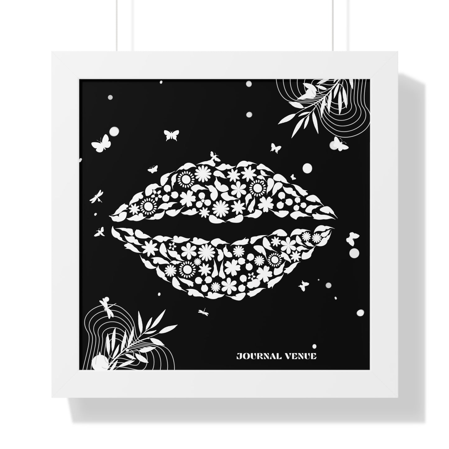 Butterfly Lip Framed Vertical Wall Art  Poster - JOURNAL VENUE