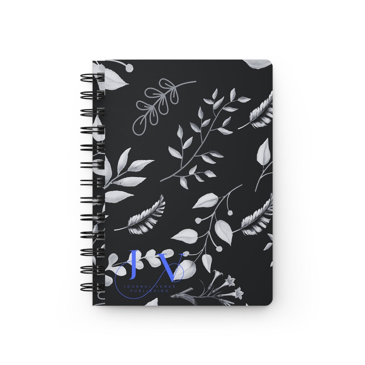 Black Floral Spiral Journals - JOURNAL VENUE