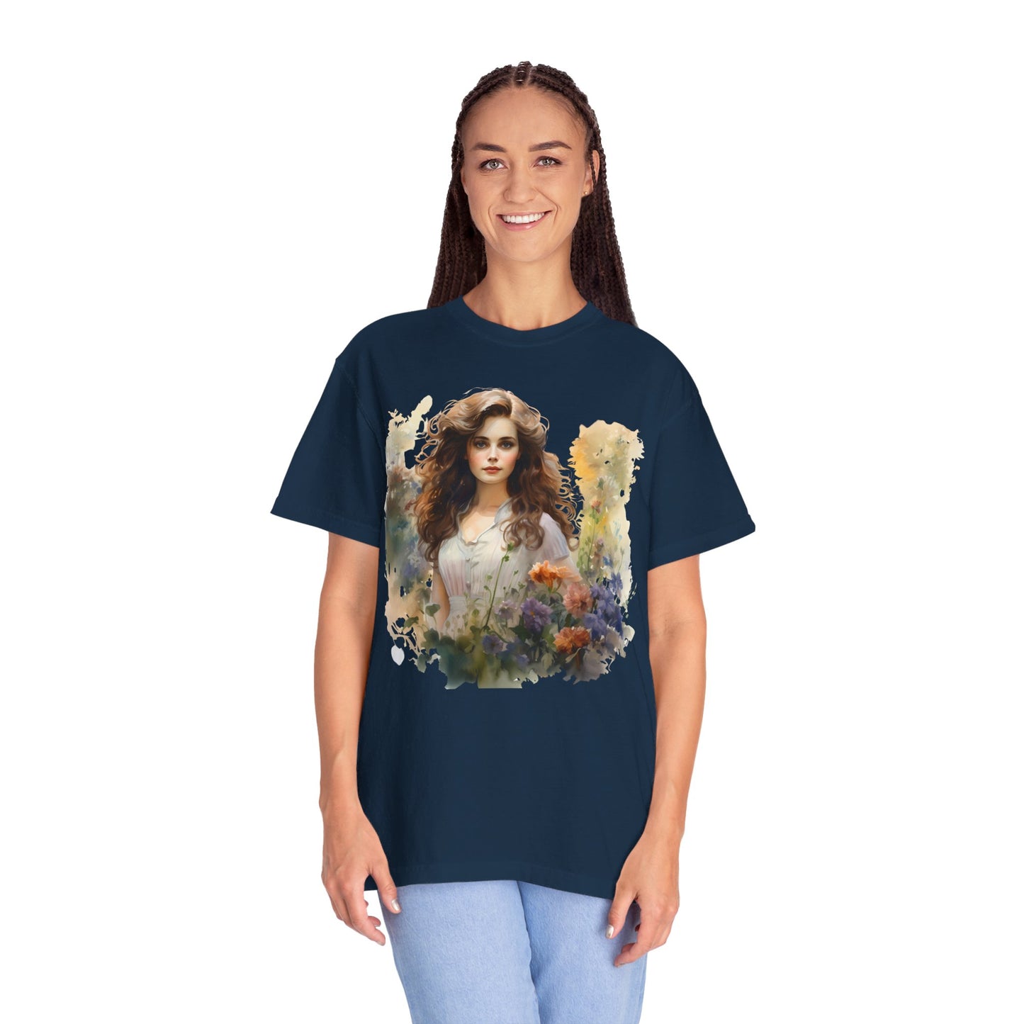 Wild Flower Vintage Girl T-shirt - JOURNAL VENUE