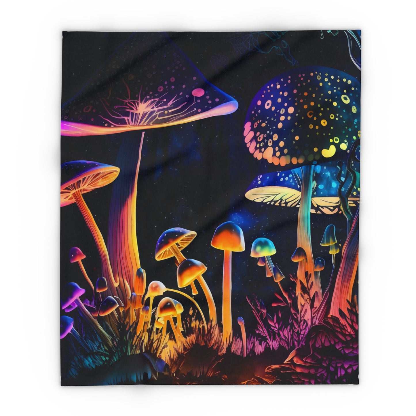 Mushroom Universe Arctic Fleece Blanket