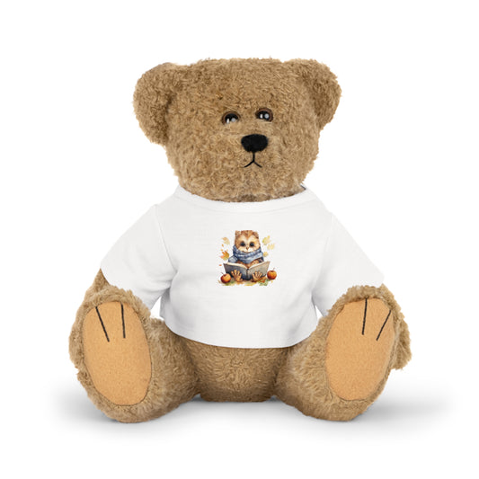 Book Reading Owl Teddy Bear with T-Shirt - JOURNAL VENUE