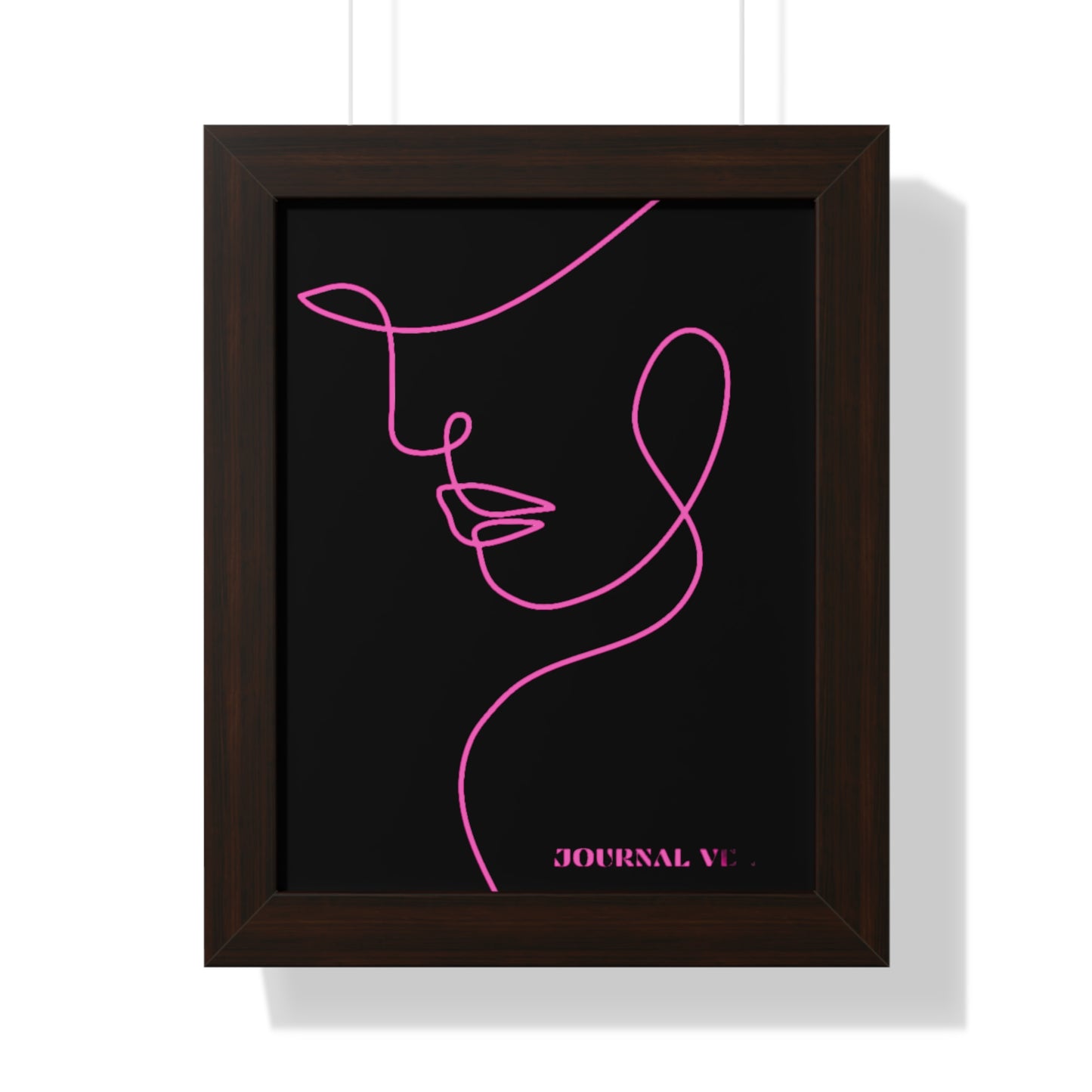 Pink Girl Framed Vertical Wall Art  Poster - JOURNAL VENUE