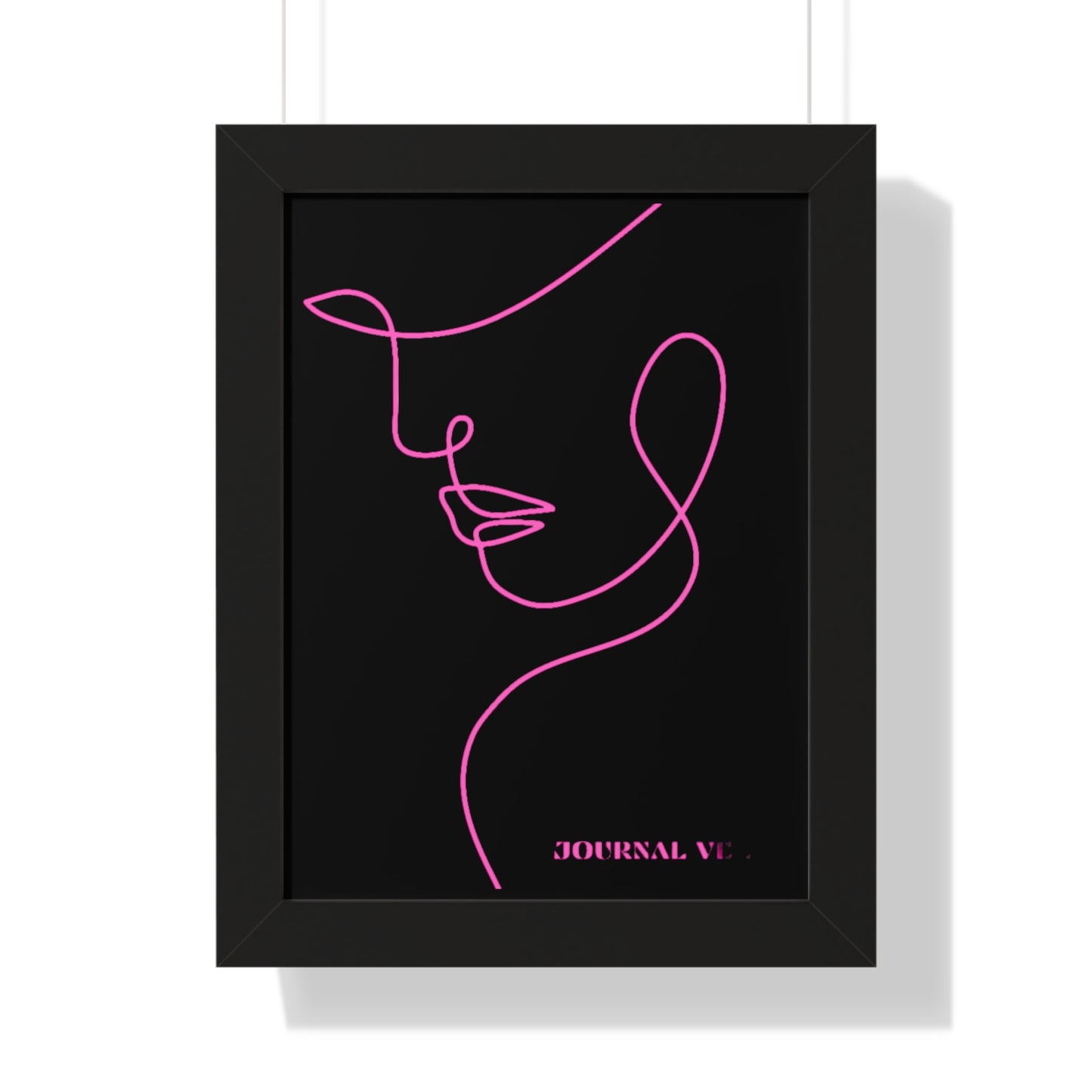 Pink Girl Framed Vertical Wall Art  Poster - JOURNAL VENUE