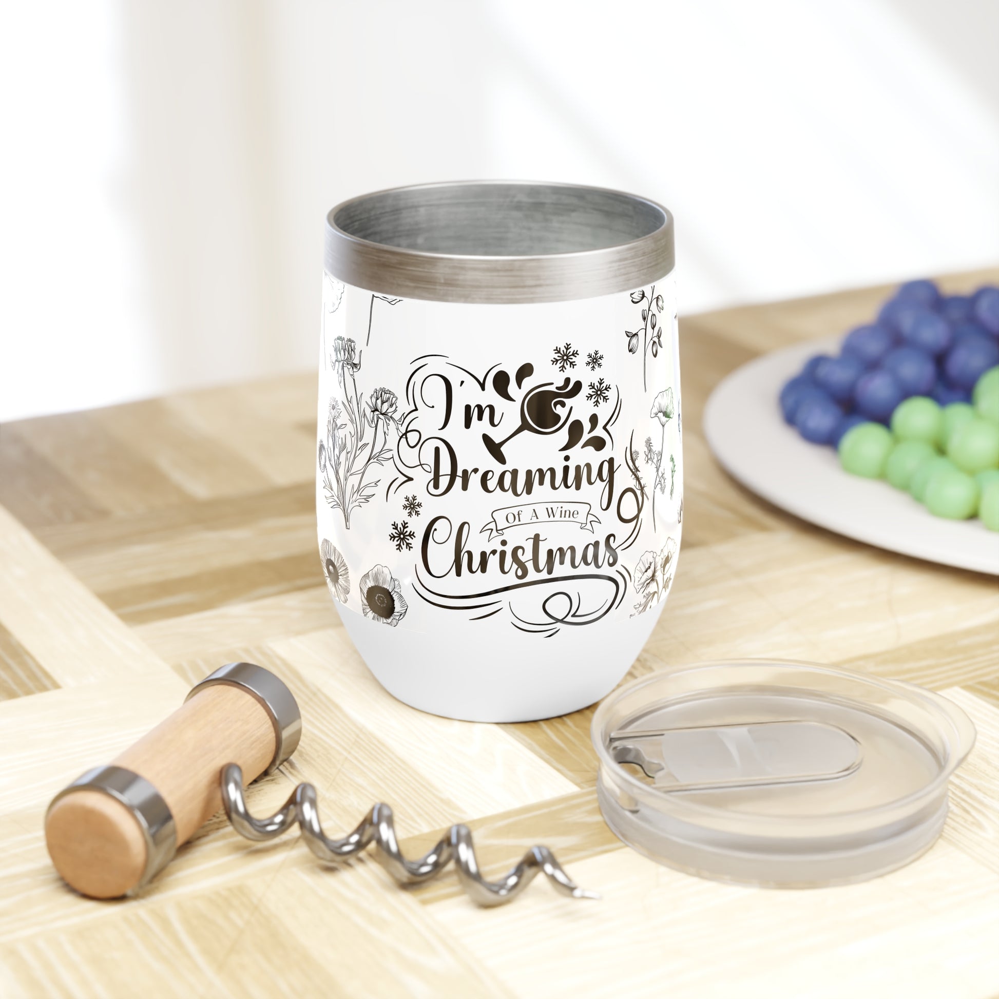 Dreaming Of Christmas Wine Tumbler - JOURNAL VENUE