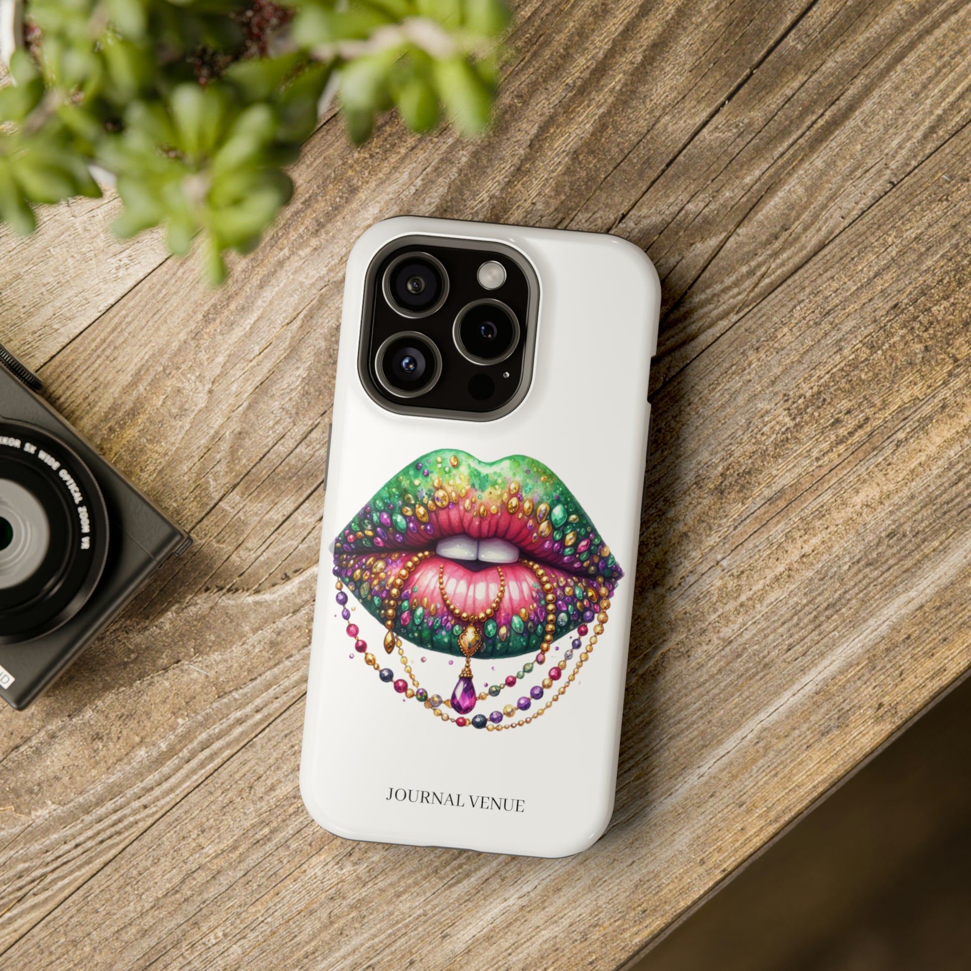 Jeweled Mardi Gras Lip MagSafe Tough Iphone Cases - JOURNAL VENUE