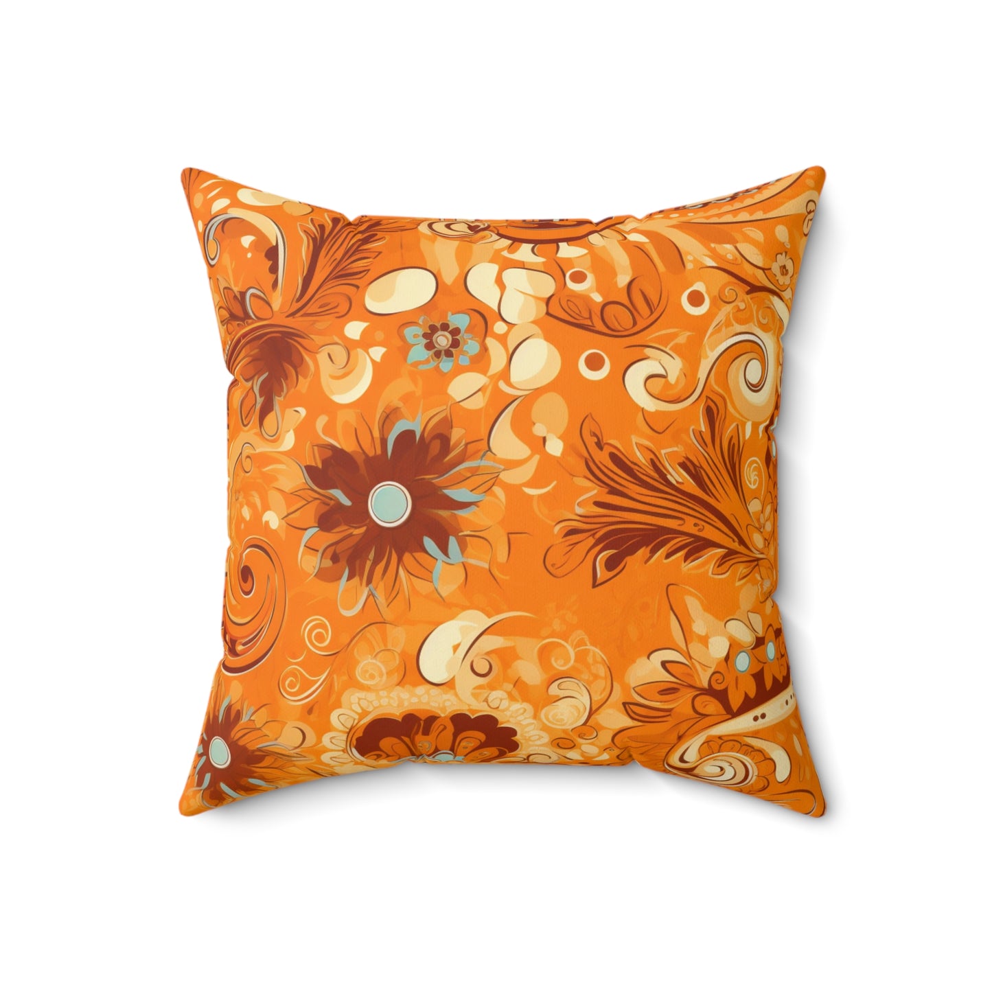 Autumn Boho Paisley Square Pillow - JOURNAL VENUE