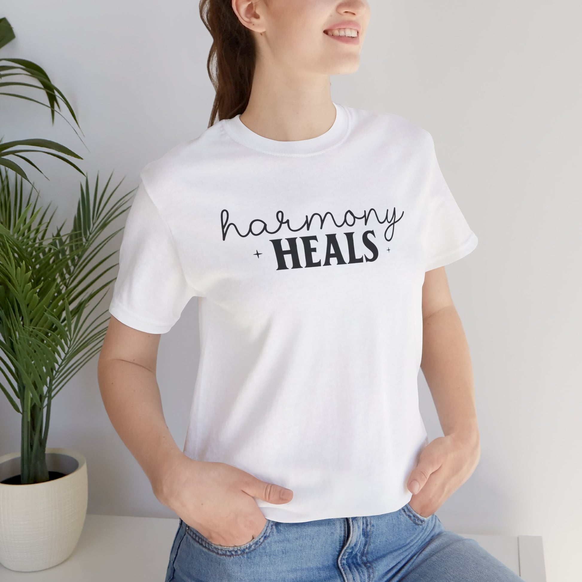 Harmony Heals Self Care Short Sleeve Tee - JOURNAL VENUE