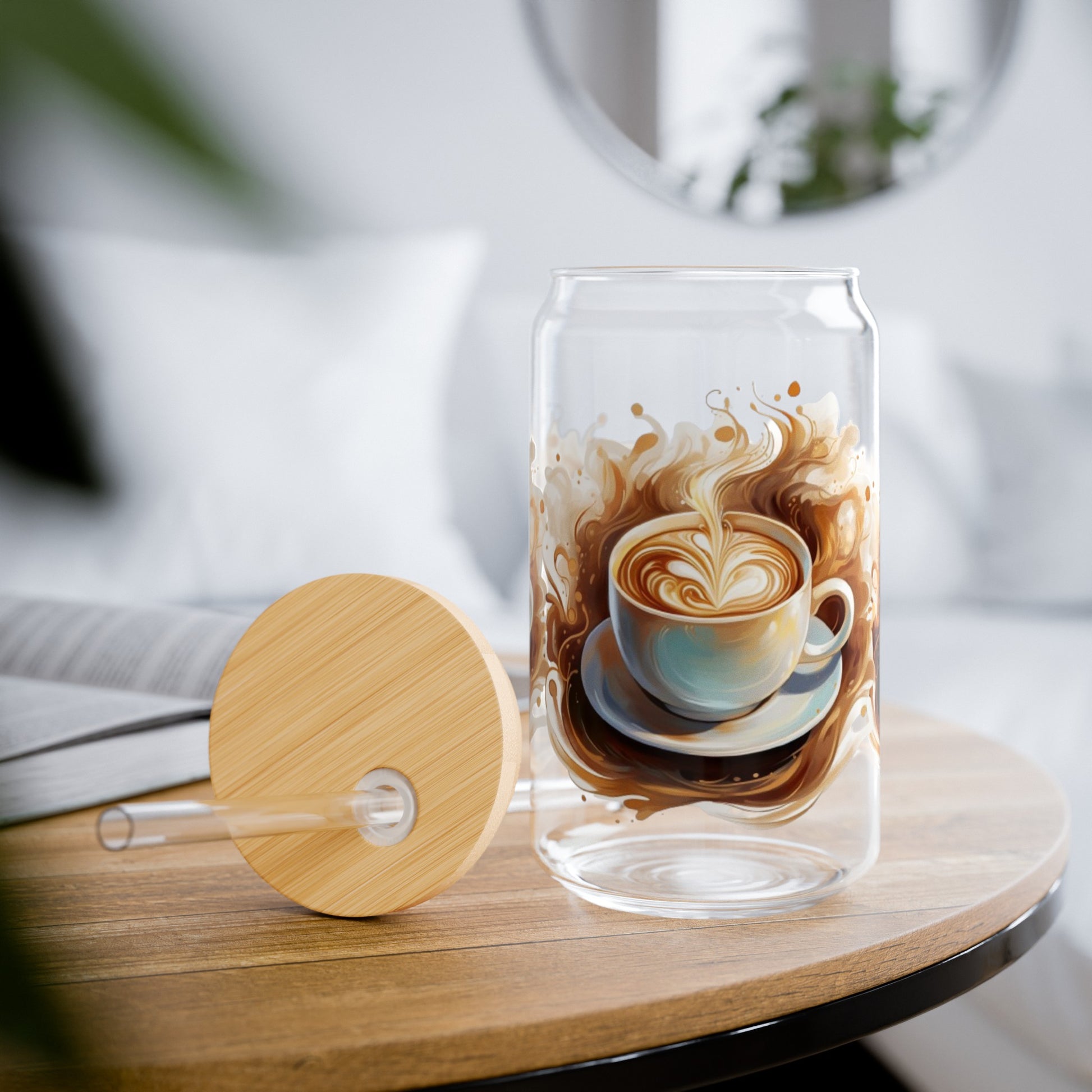 Cute Coffee Lover Glass Tumbler, 16oz - JOURNAL VENUE