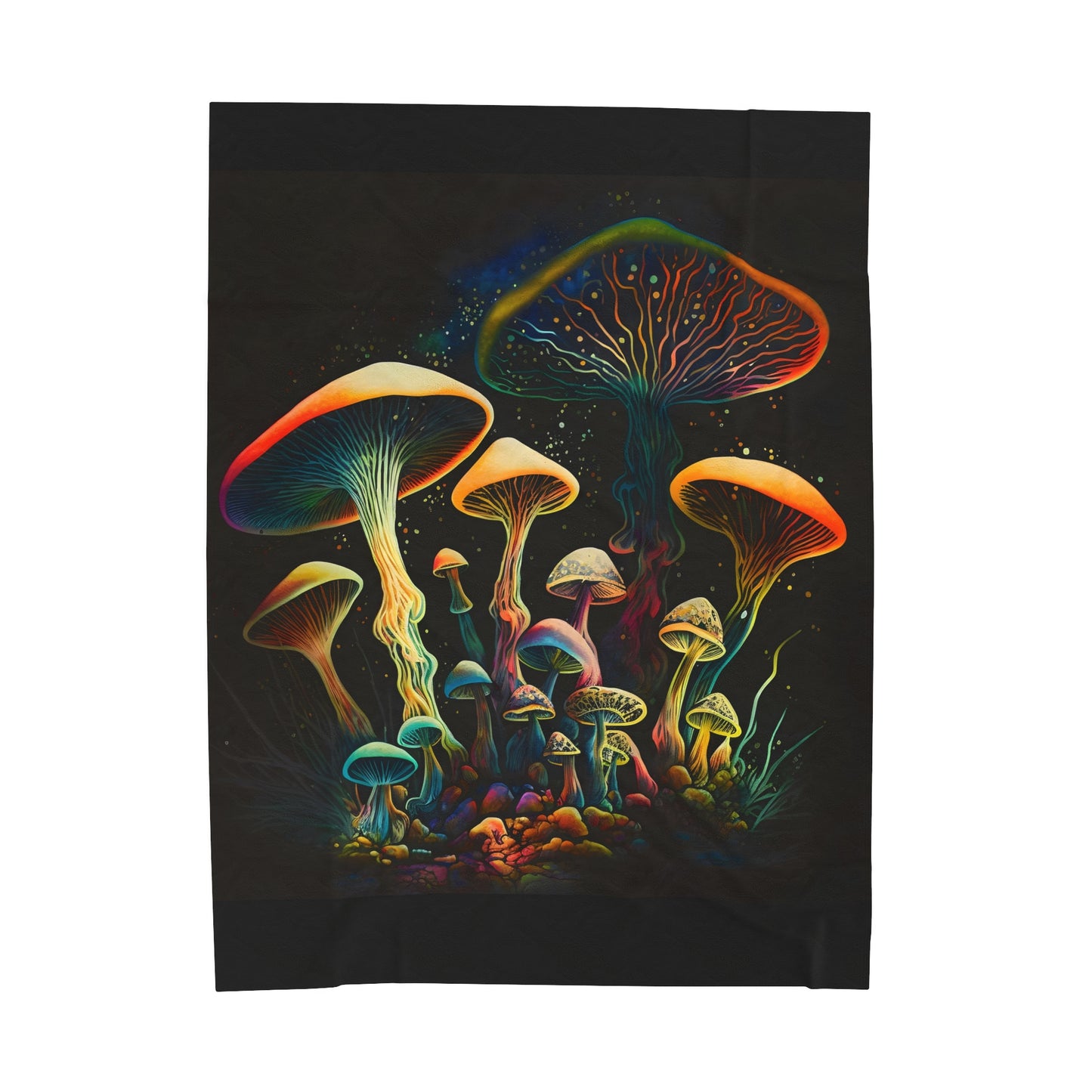 Wild Magic Mushroom Velveteen Plush Blanket - JOURNAL VENUE