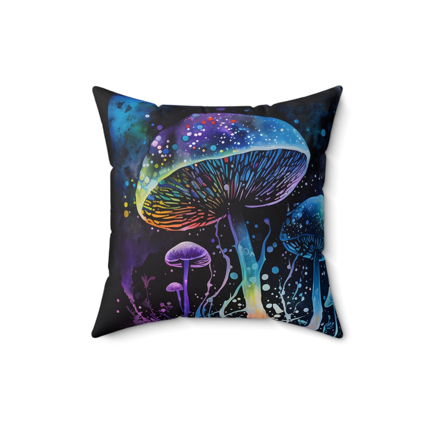 Cute Wild Mushroom Square Pillow