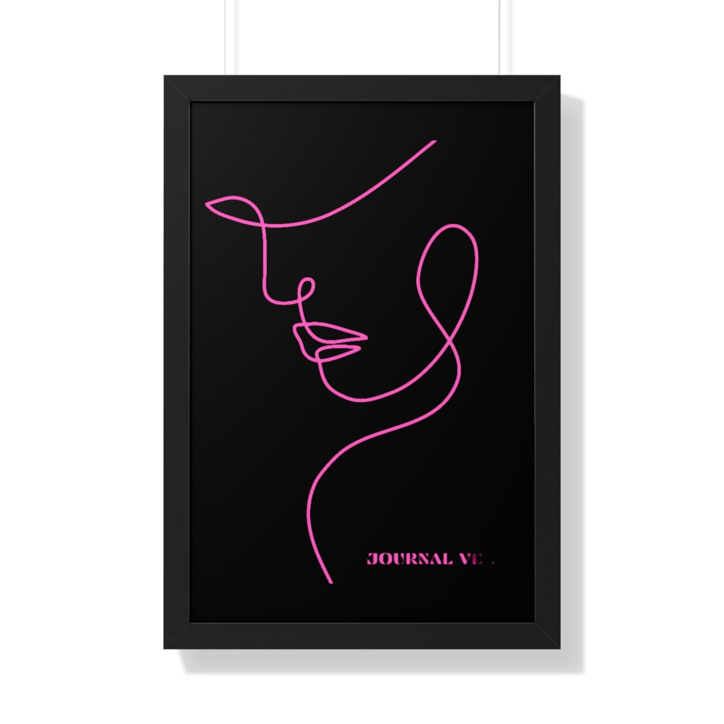 Pink Girl Framed Vertical Wall Art  Poster - JOURNAL VENUE