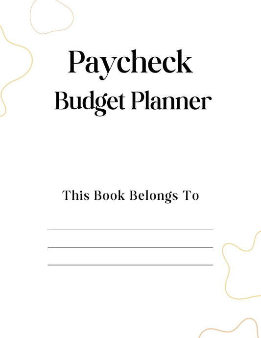 Printable Paycheck Budget Planner - JOURNAL VENUE