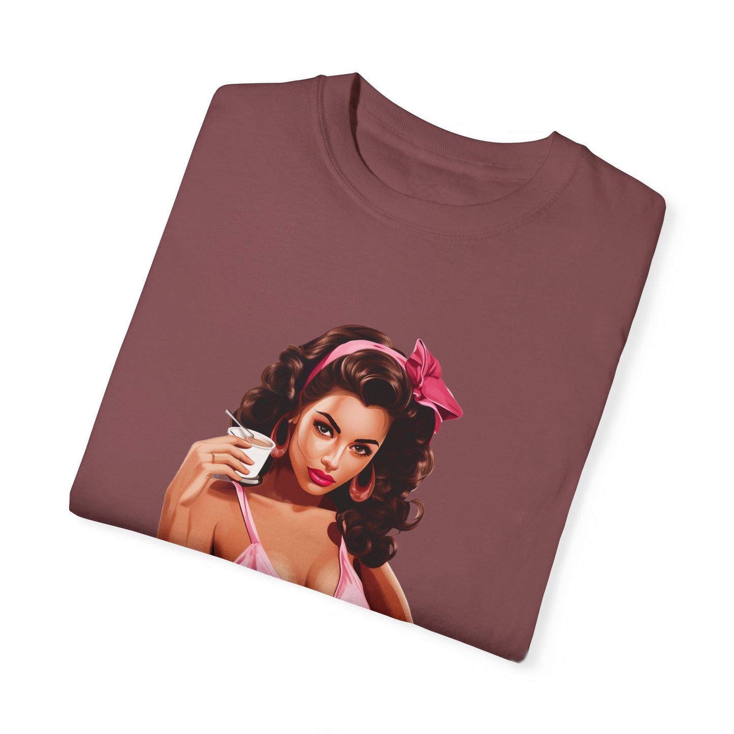 Vintage Mom Pin Up Coffee Girl T-shirt