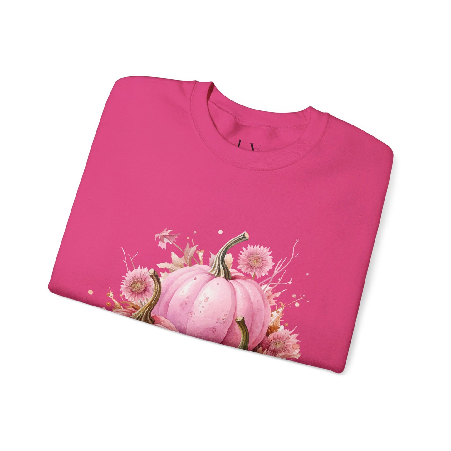 Pink Floral Pumpkin Crewneck Sweatshirt