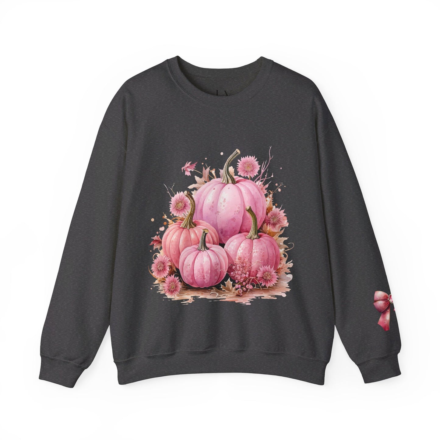 Pink Floral Pumpkin Crewneck Sweatshirt