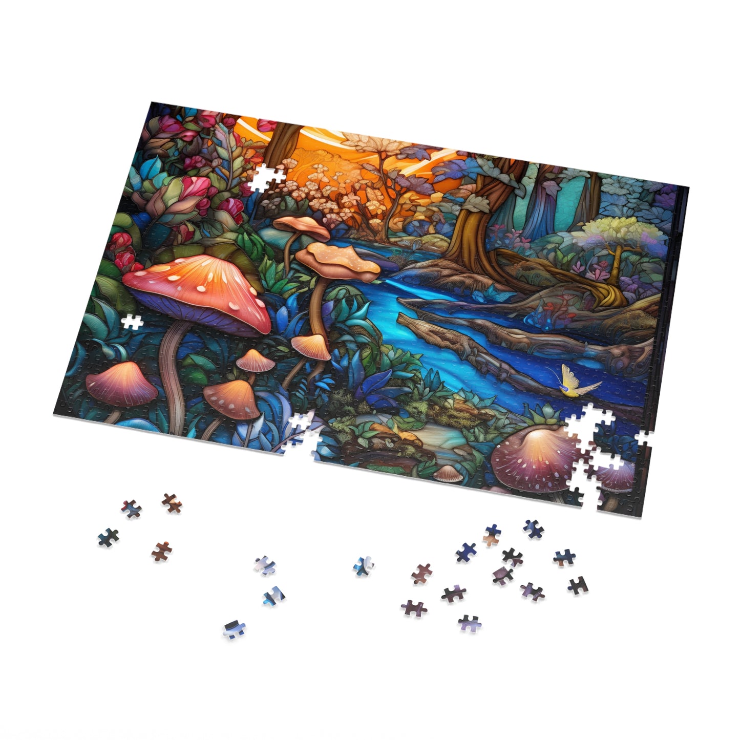 Stained Glass Forest Jigsaw Puzzle - JOURNAL VENUE