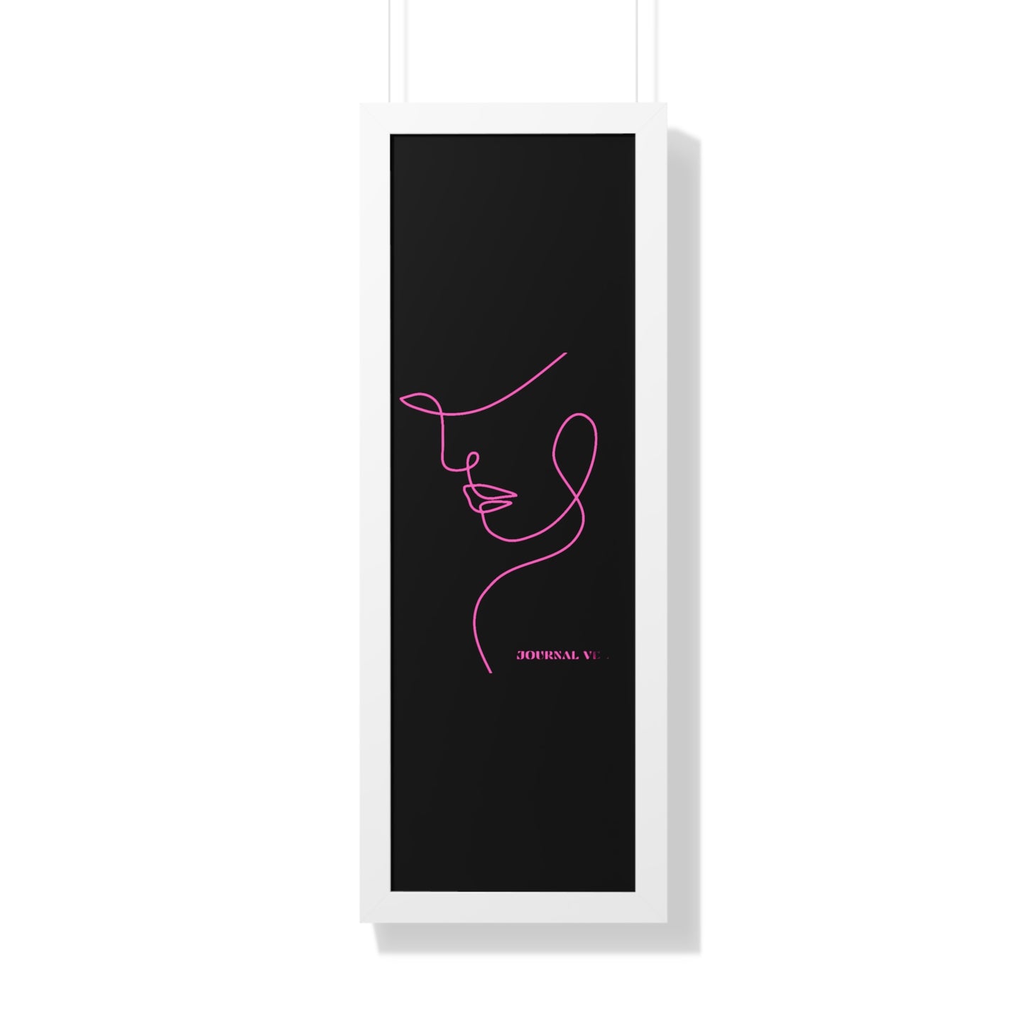 Pink Girl Framed Vertical Wall Art  Poster - JOURNAL VENUE