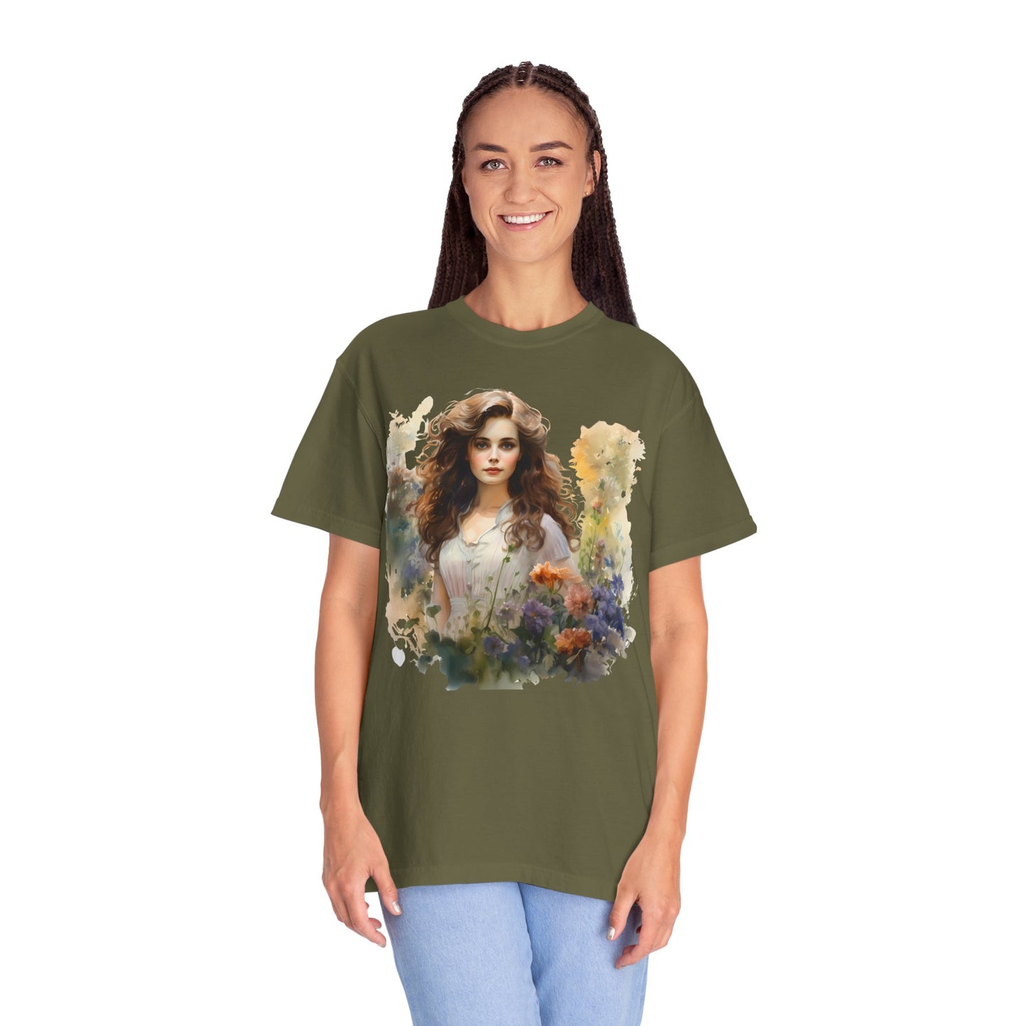 Wild Flower Vintage Girl T-shirt - JOURNAL VENUE