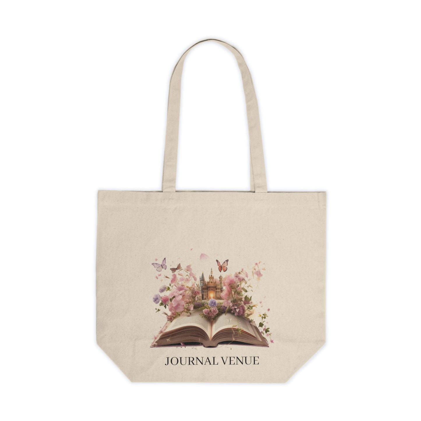 Cute Floral Bookish  Shopping Tote Bag -  JOURNAL VENUE