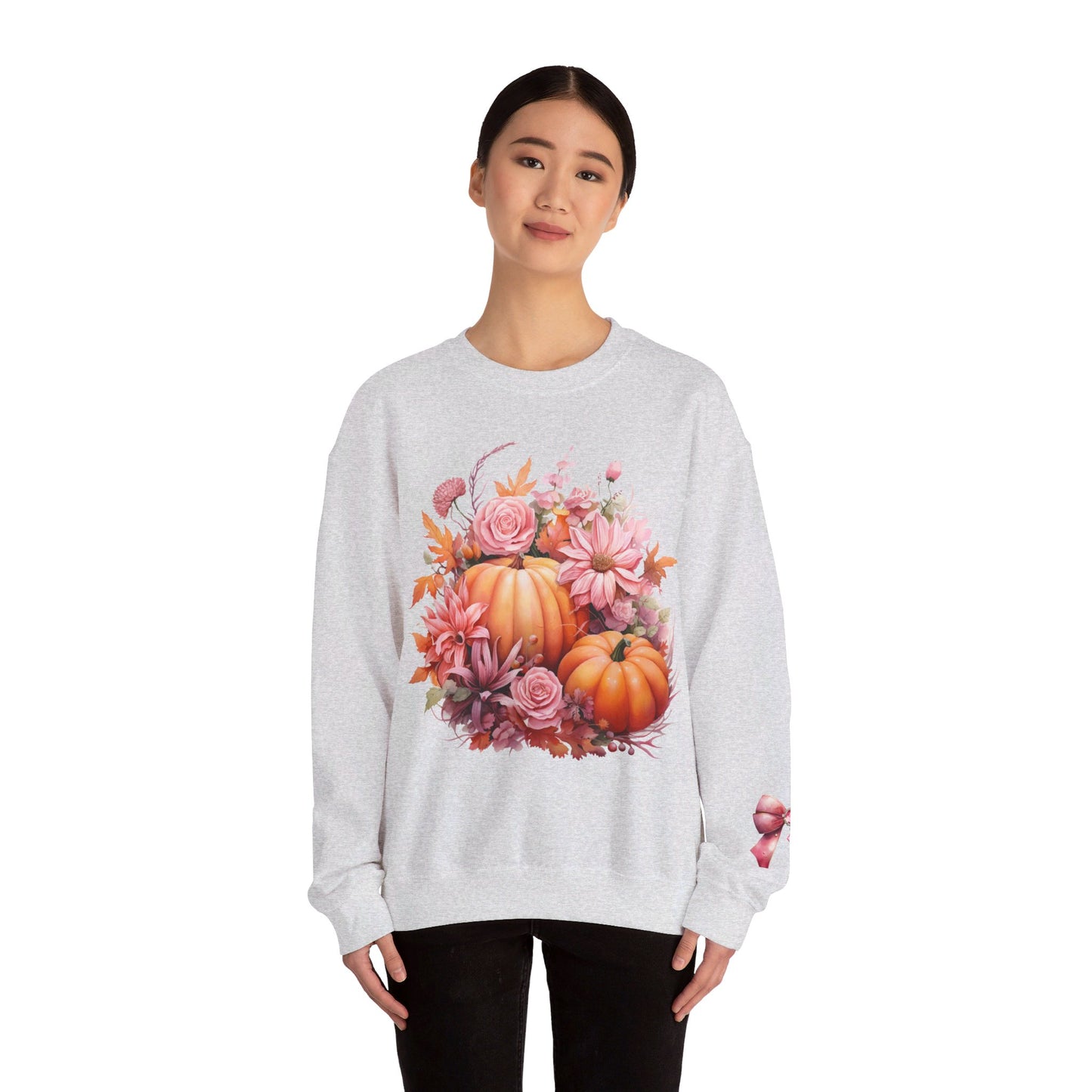 Pink Floral Pumpkin Sweatshirt