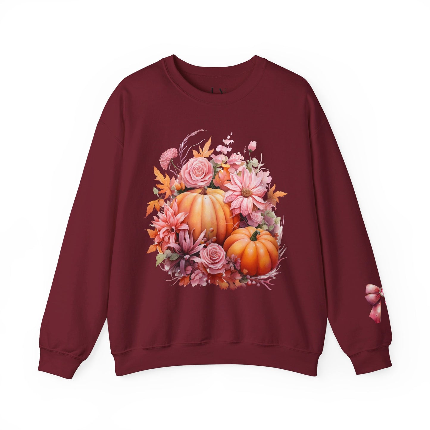 Pink Floral Pumpkin Sweatshirt