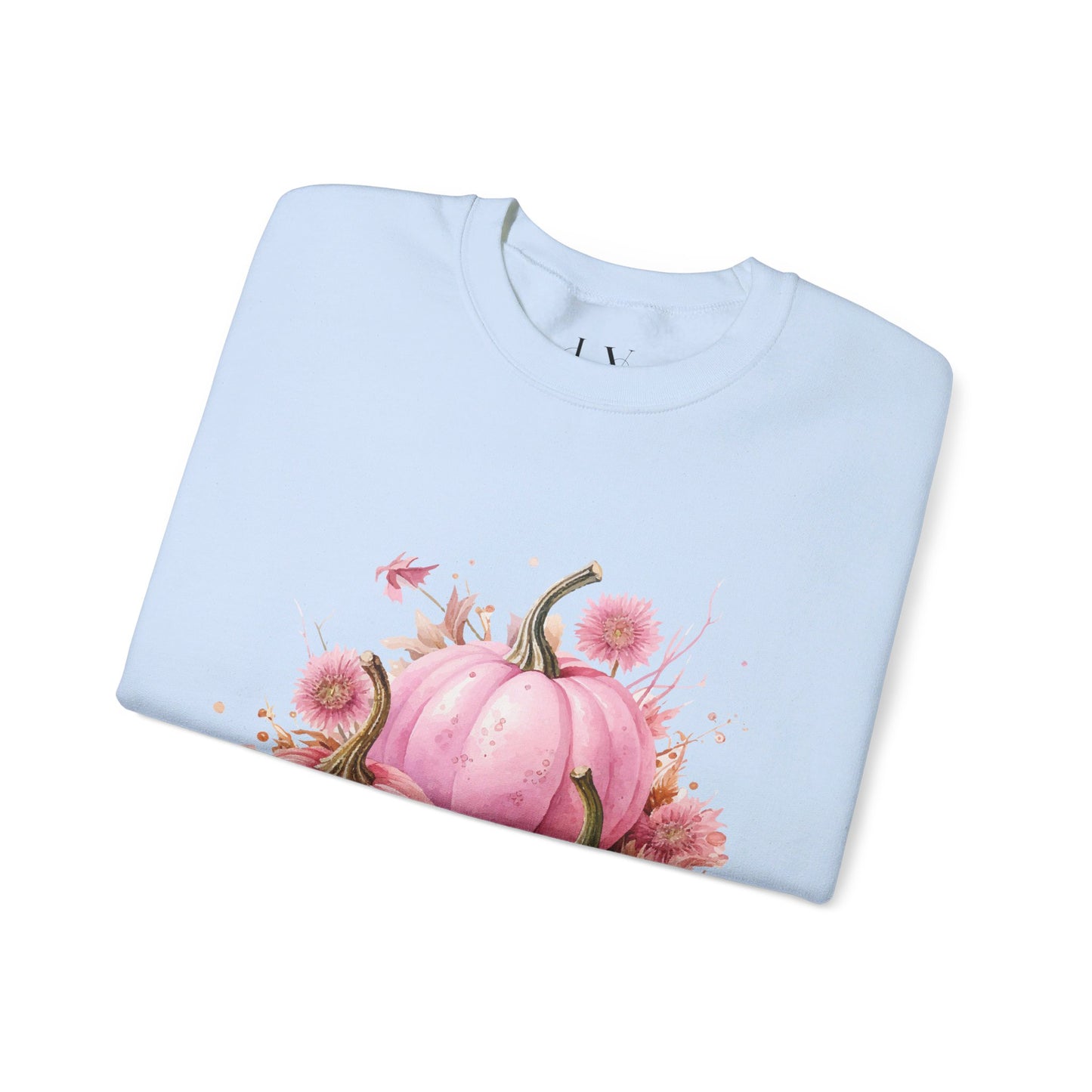 Pink Floral Pumpkin Crewneck Sweatshirt