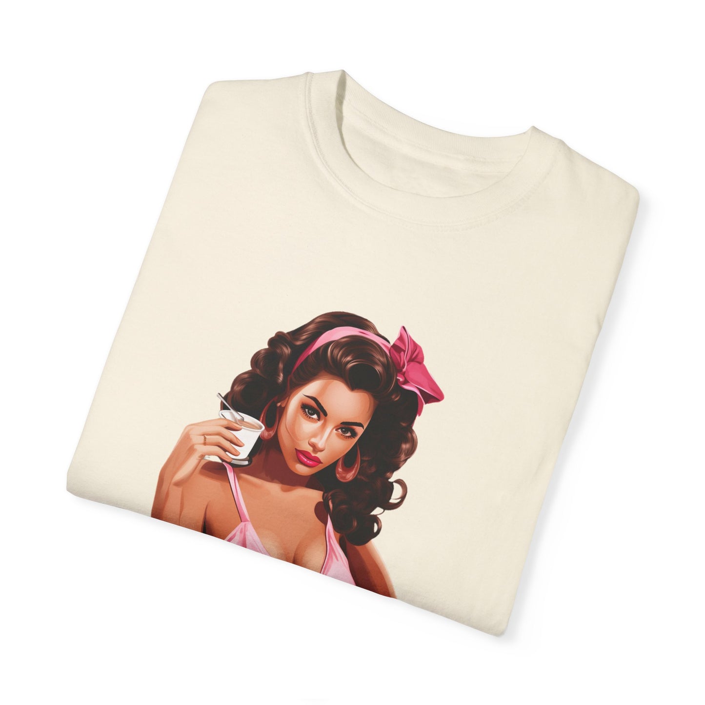 Vintage Mom Pin Up Coffee Girl T-shirt