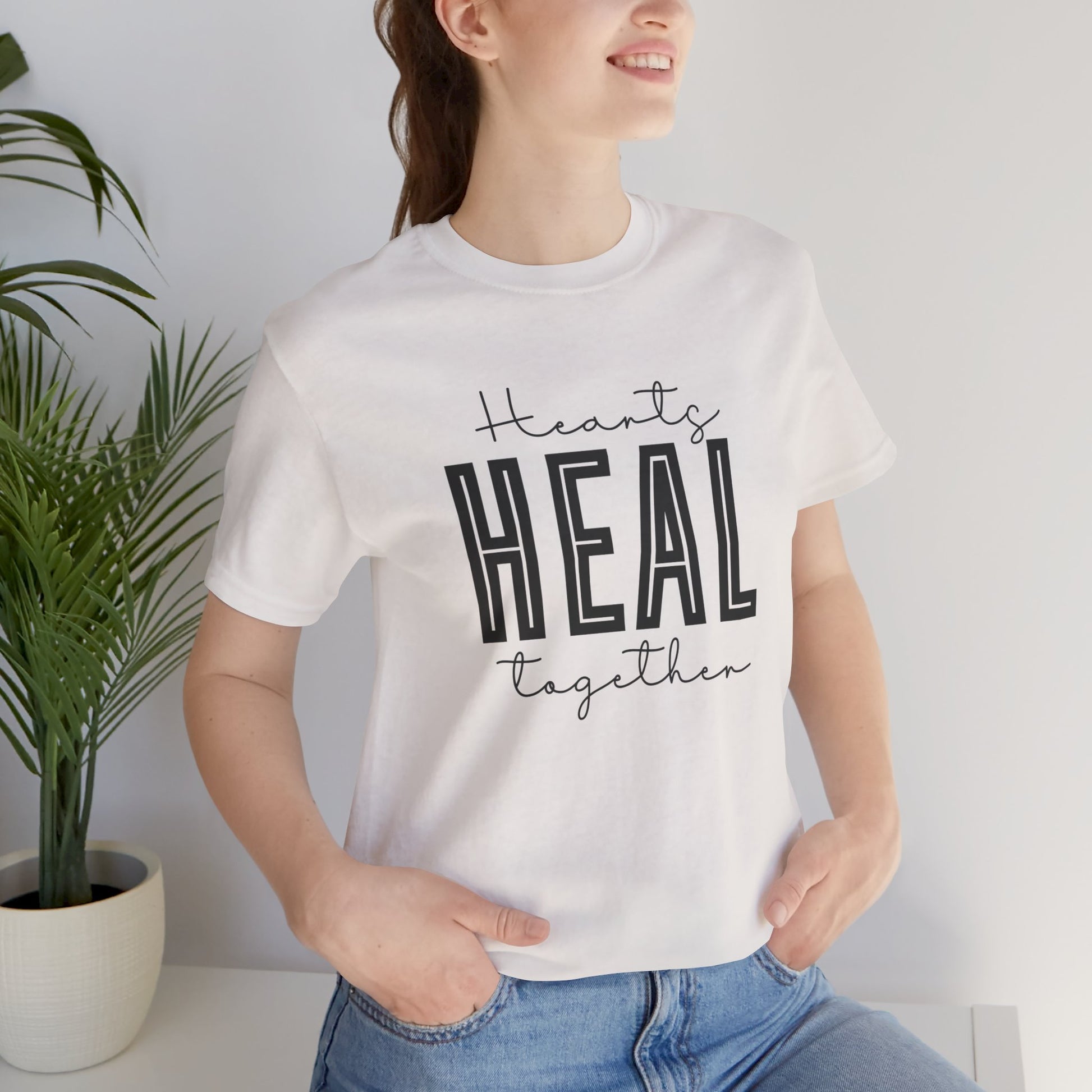 Hearts Heal Together Short Sleeve T-Shirt- JOURNAL VENUE