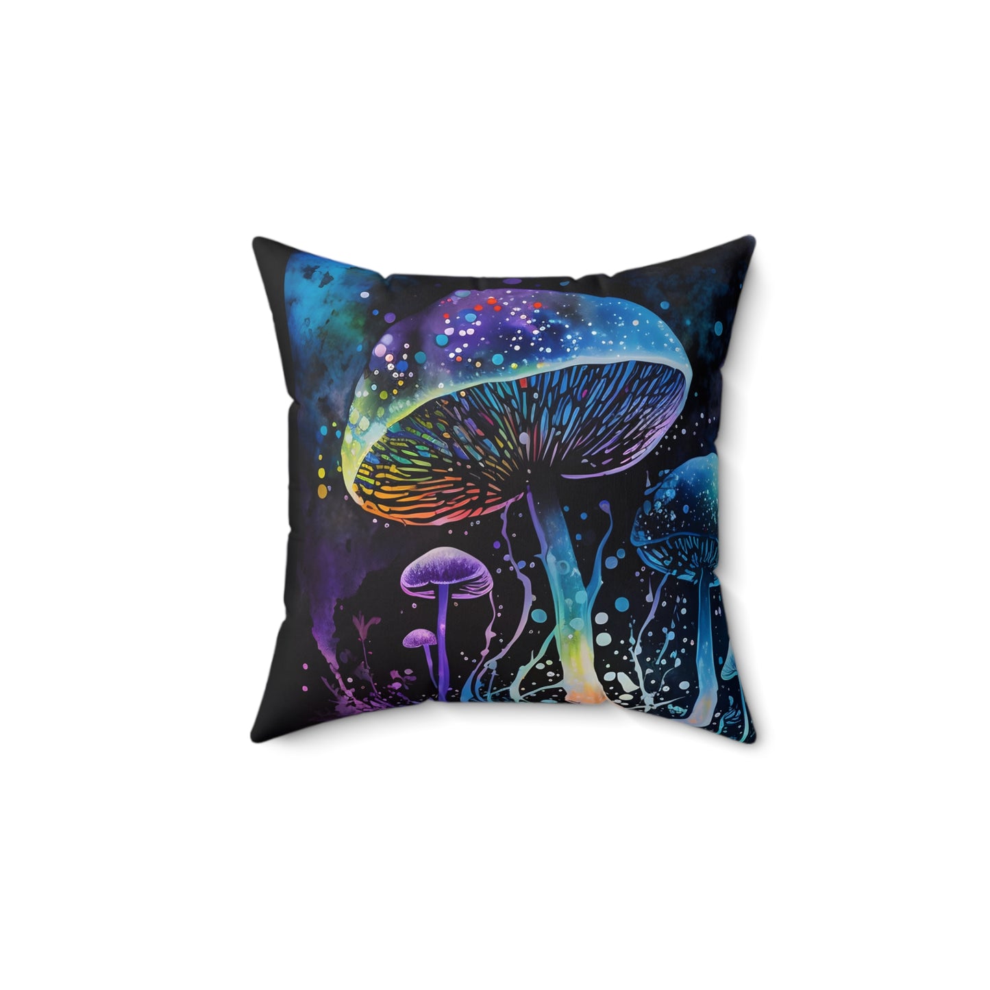 Cute Wild Mushroom Square Pillow