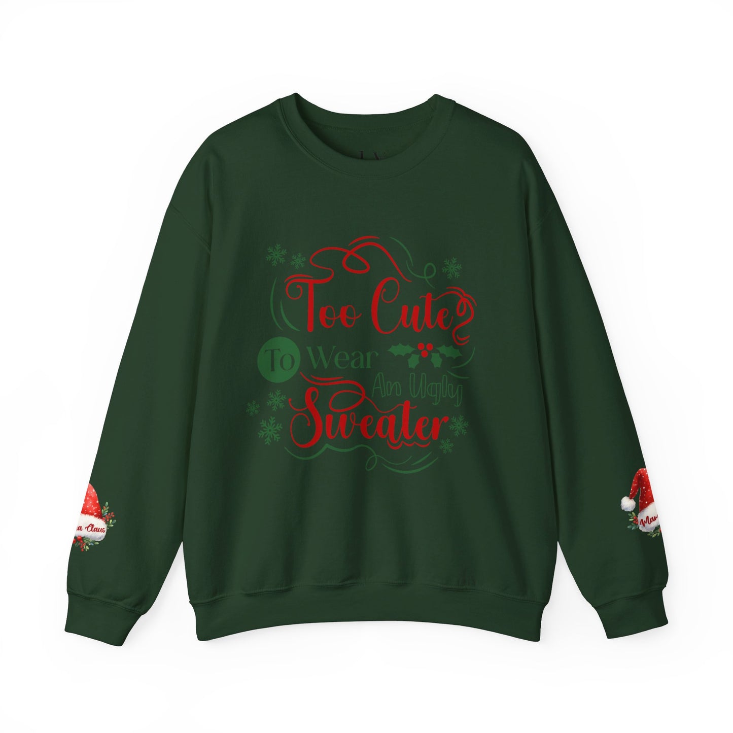 Too Cute Christmas Crewneck Sweatshirt - JOURNAL VENUE