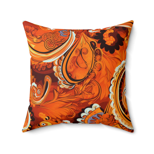 Beautiful Fall Boho Paisley Square Pillow - JOURNAL VENUE