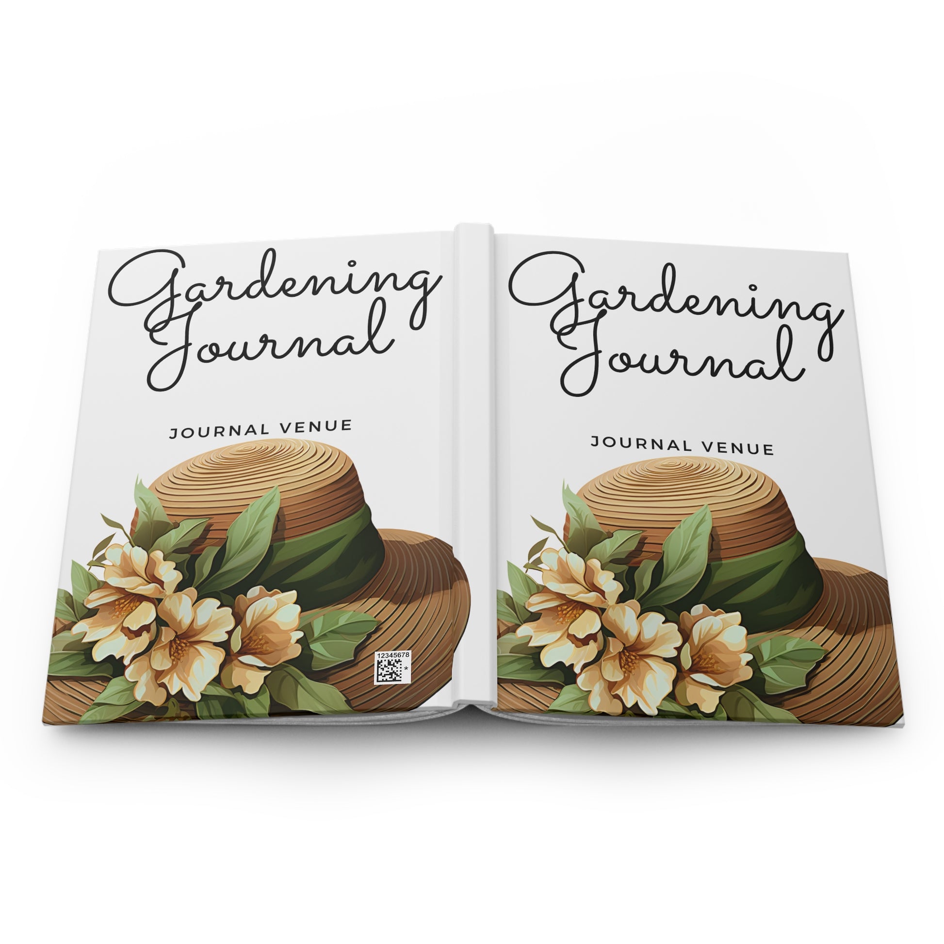 Floral Hat Gardening Journal - Garden Diary - Front and Back Cover