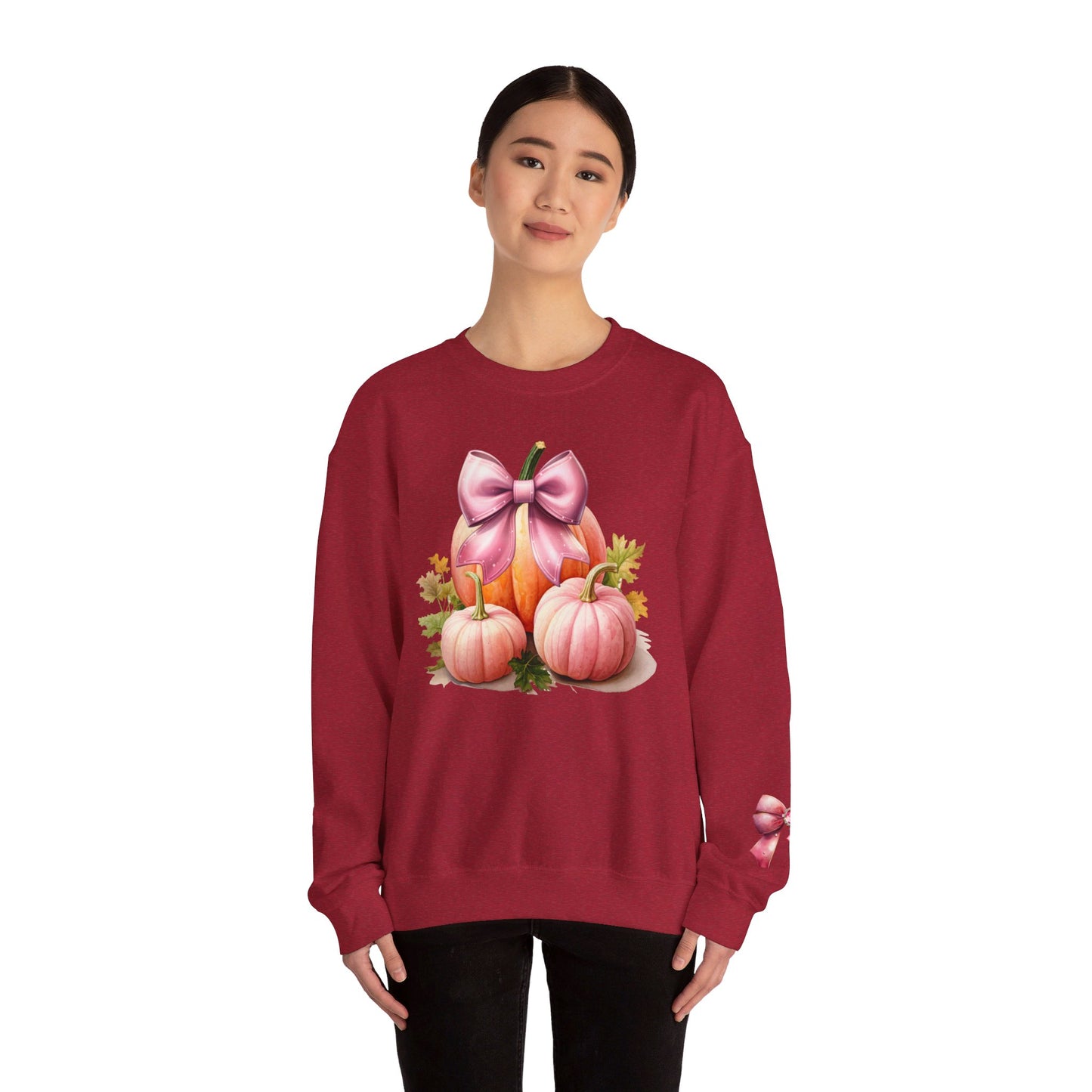 Pink Coquette Pumpkin Crewneck Sweatshirt