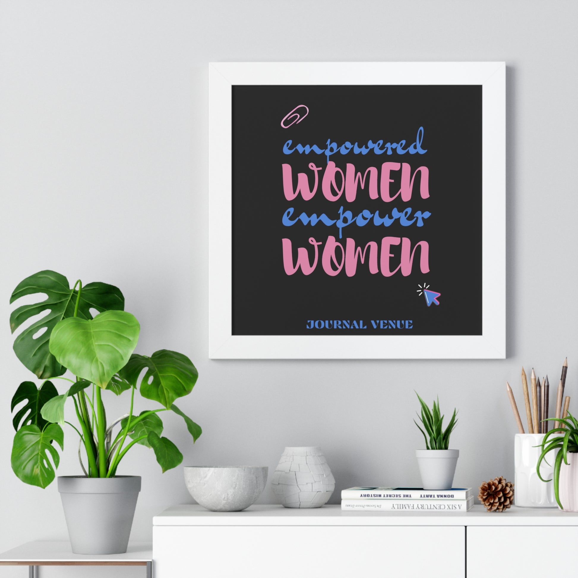 Motivational Girl Boss Framed Wall Art Poster - JOURNAL VENUE