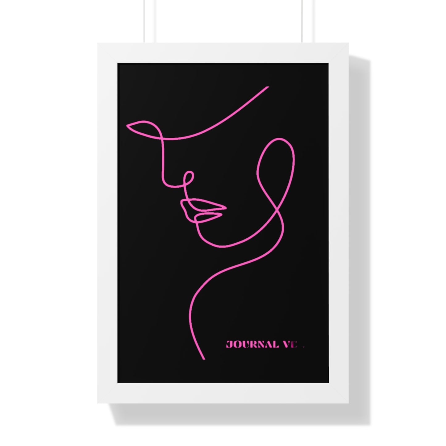 Pink Girl Framed Vertical Wall Art  Poster - JOURNAL VENUE