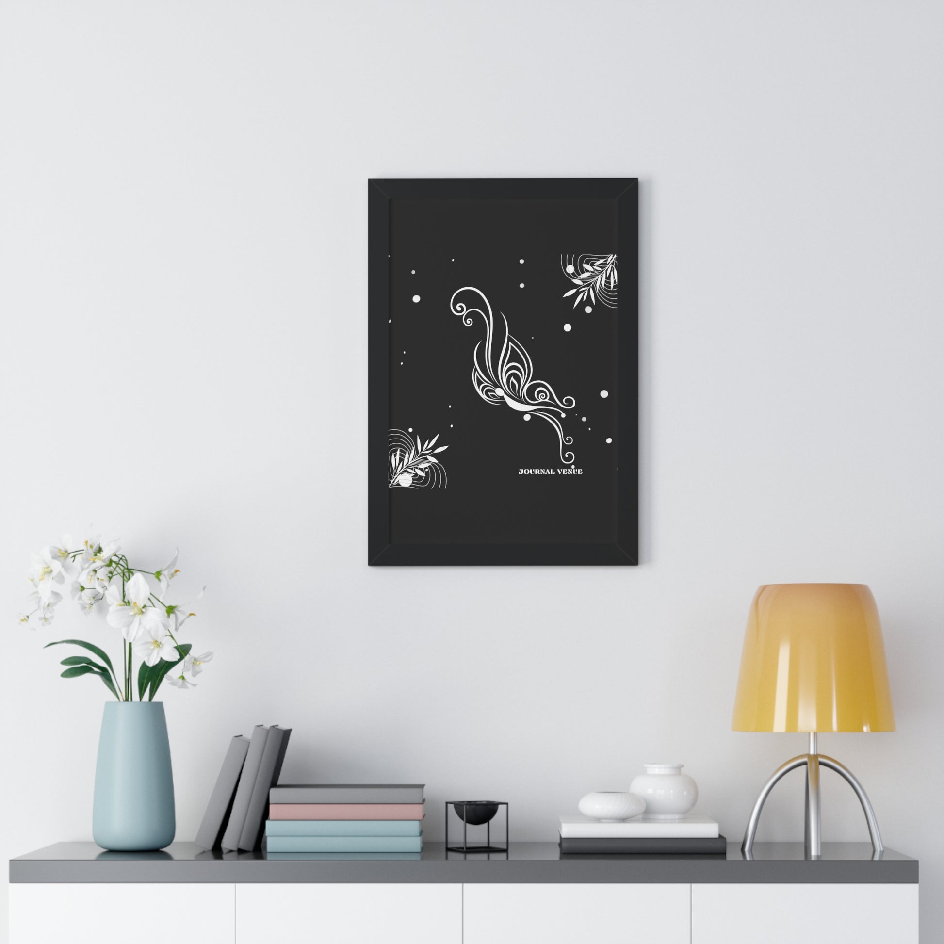 Whimsical Butterfly Framed Vertical Wall Art  Poster - JOURNAL VENUE