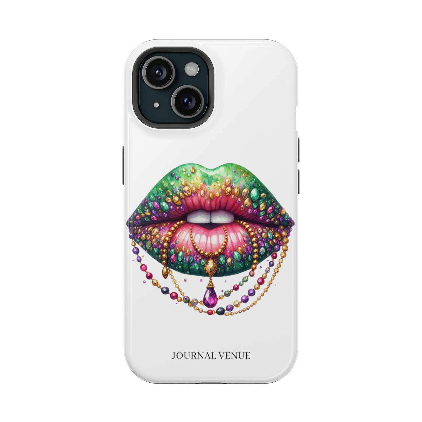 Jeweled Mardi Gras Lip Iphone Cases - JOURNAL VENUE