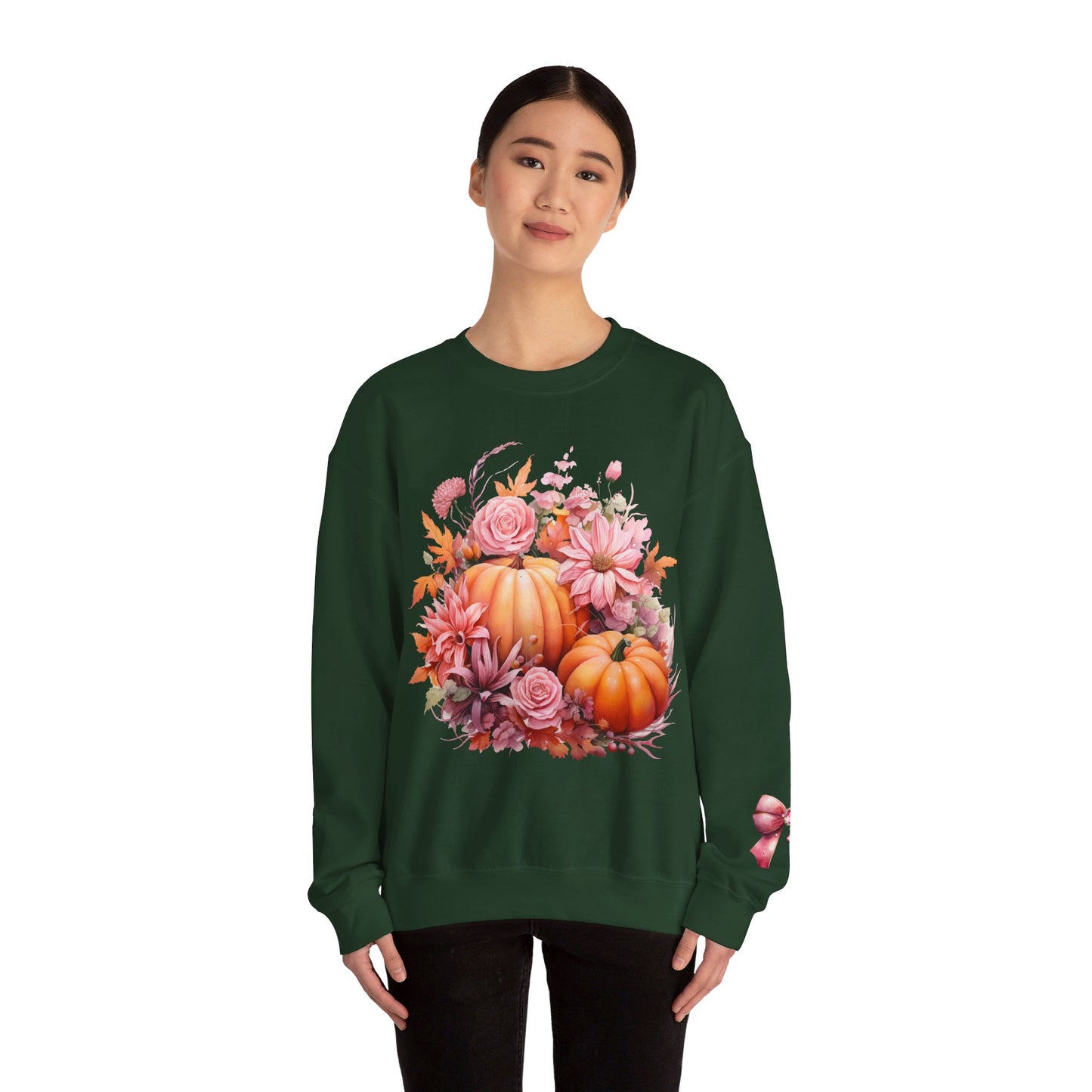 Pink Floral Pumpkin Sweatshirt