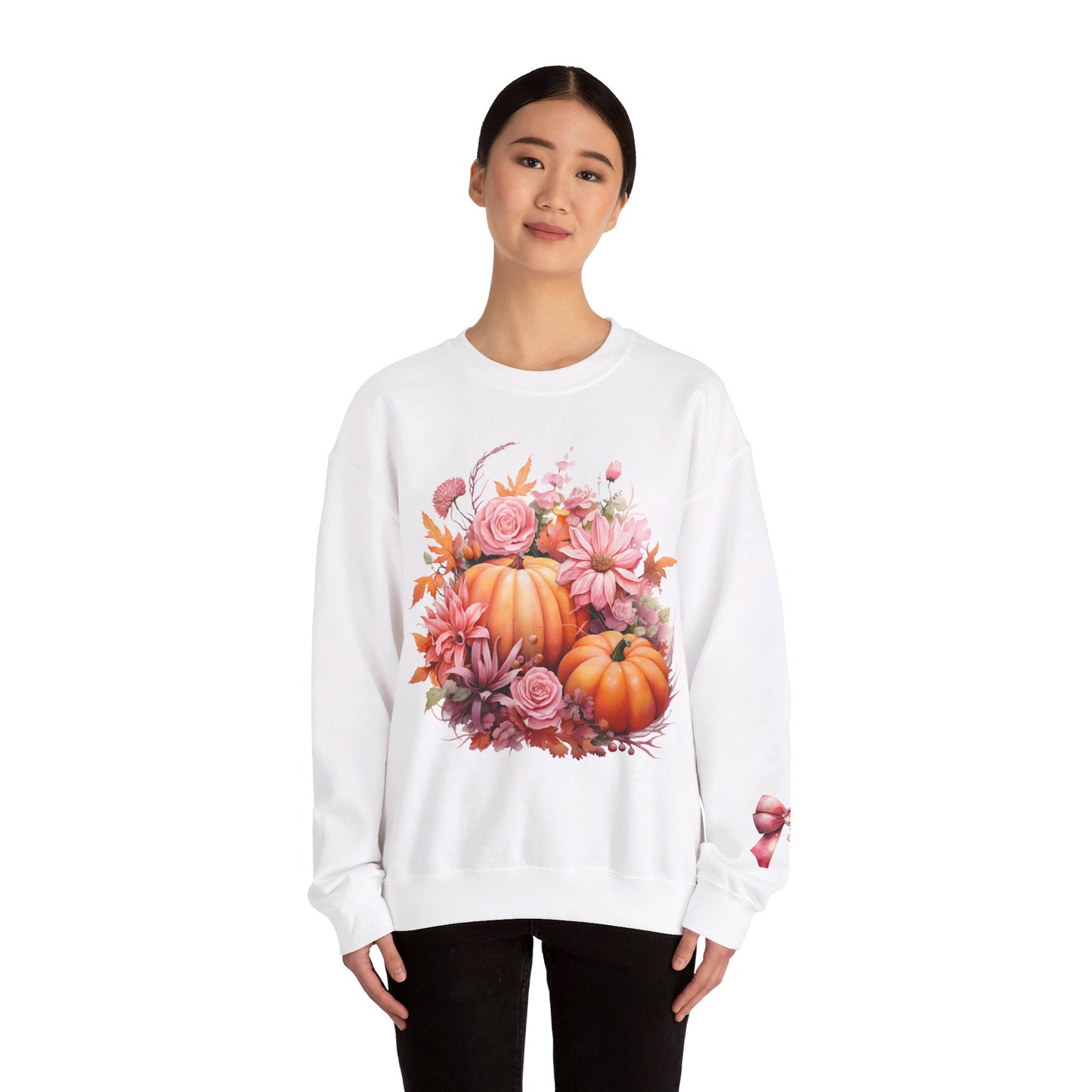 Pink Floral Pumpkin Sweatshirt