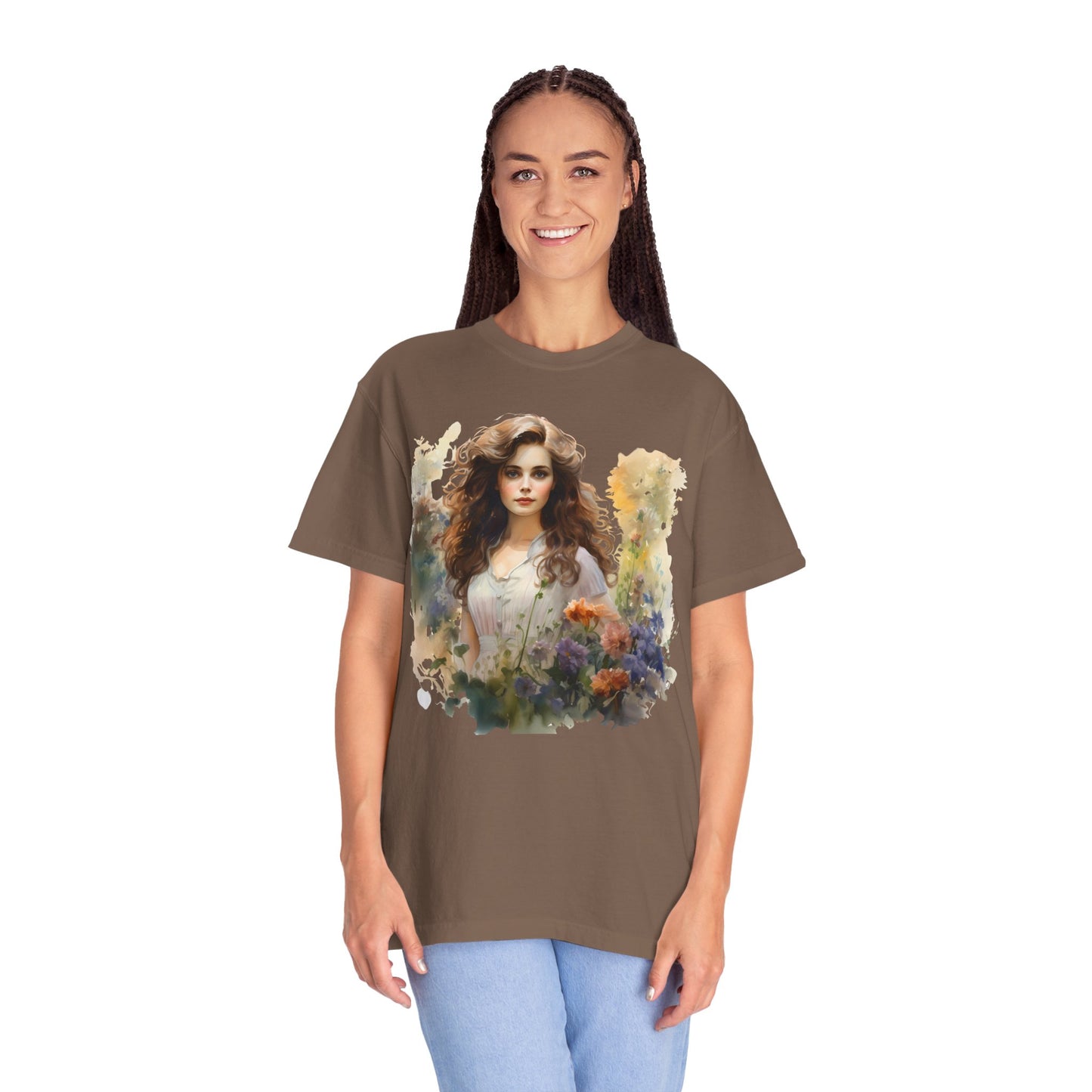 Wild Flower Vintage Girl T-shirt - JOURNAL VENUE