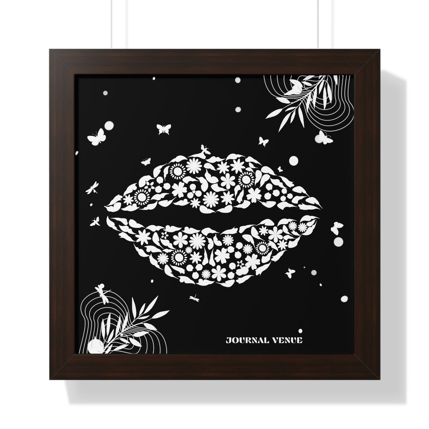 Butterfly Lip Framed Vertical Wall Art  Poster - JOURNAL VENUE