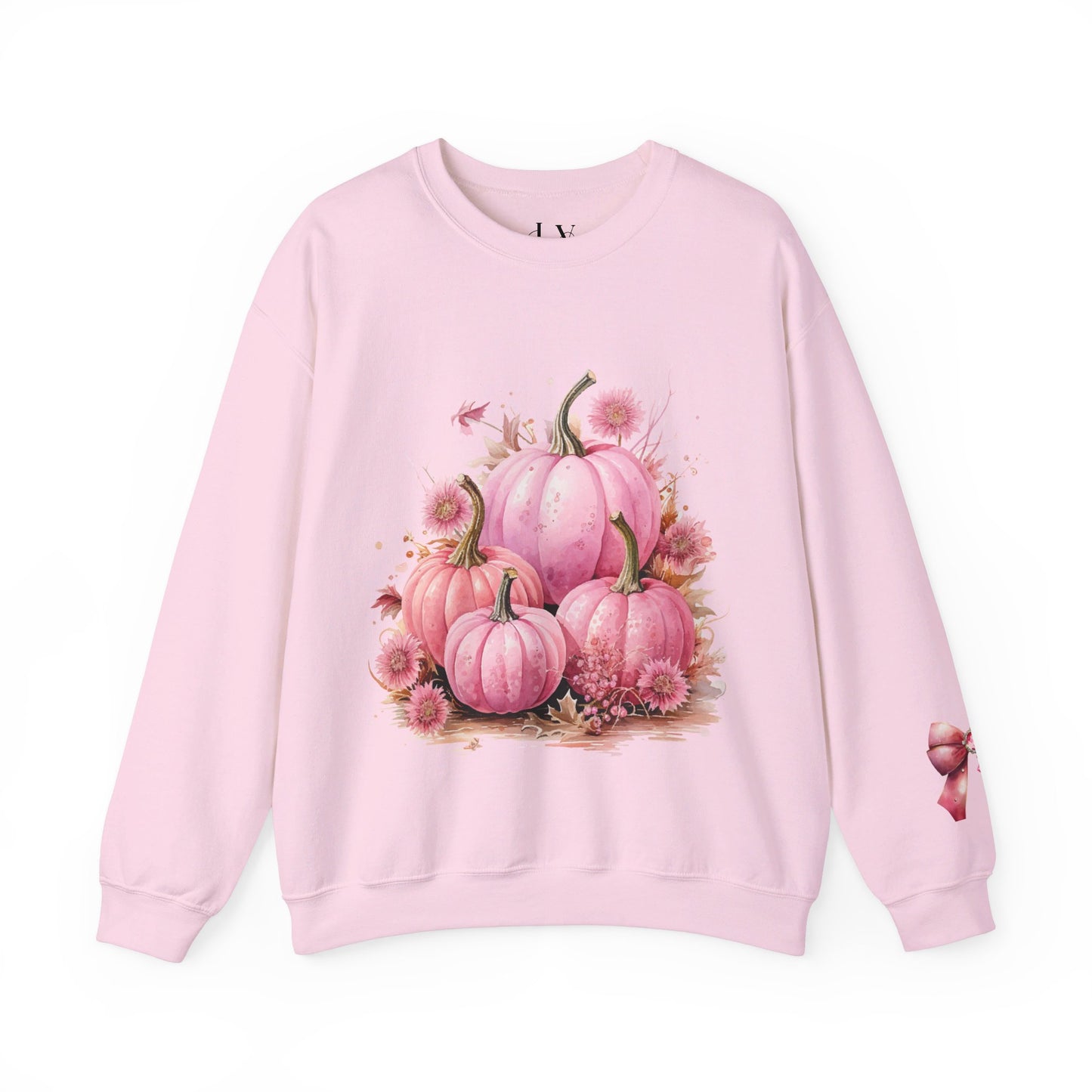 Pink Floral Pumpkin Crewneck Sweatshirt