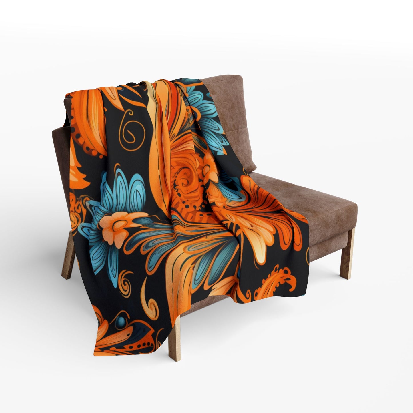 Autumn Boho Paisley Arctic Fleece Blanket